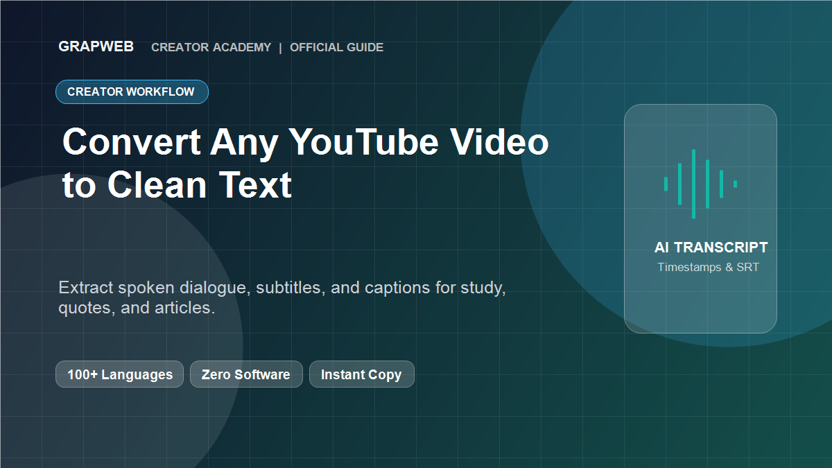 How to Convert YouTube Videos to Text Banner