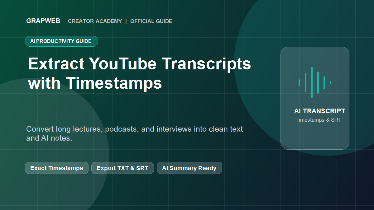 Extract YouTube Transcripts with AI Banner